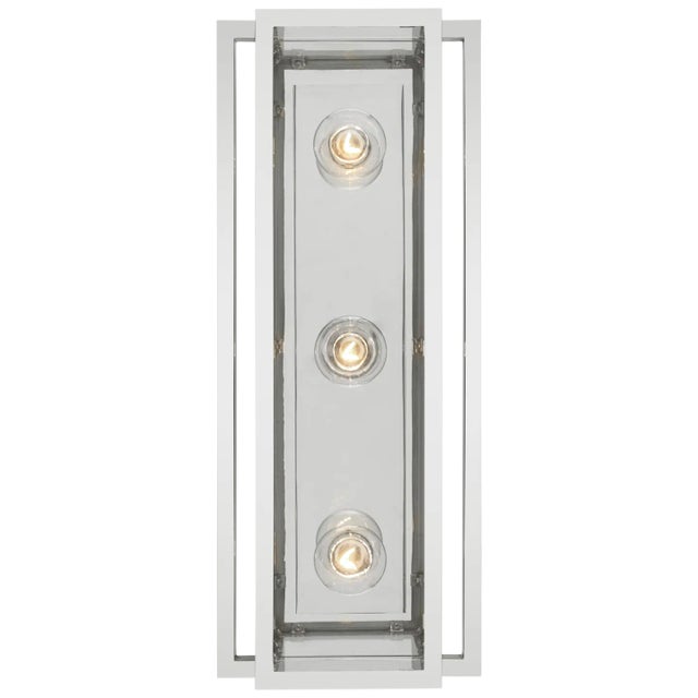 Halle 18" Vanity Light in Polished Nickel with Clear Glass Designer: Ian K. Fowler Height: 18" Extension: 5.5" Backplate:...