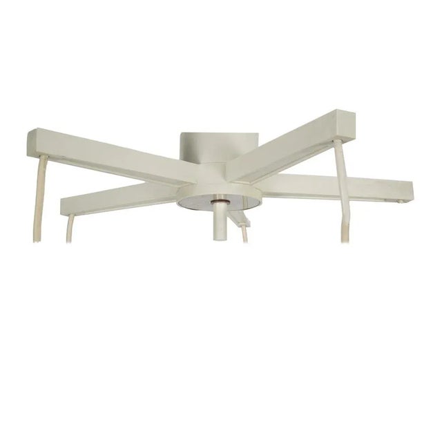 Glass Space Age Orange & White 5-Orb Pendant Lamp For Sale - Image 7 of 9