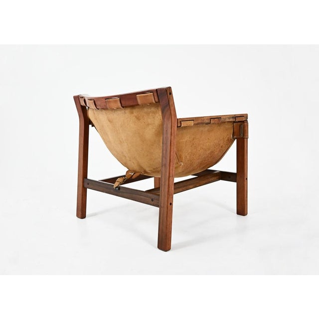 Brown Safari Armchairs by Carlo Hauner for Forma, 1970s, Set of 2 For Sale - Image 8 of 11