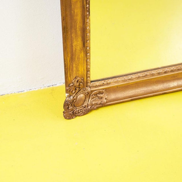 Vintage wall mirror with gold frame height: 75 width: 164 depth: 6 additional information style: antique production...