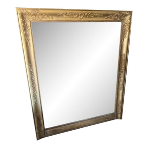 Antique Frech Gilt Over Mantle Mirror