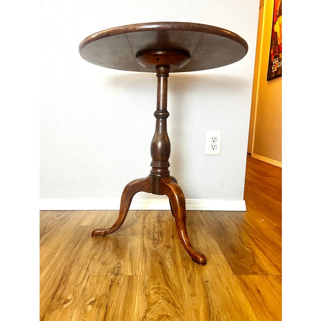Early 19th Century Antique Mahogany Snake-Foot Tripod Candle Table, 19th Century, Regency Tradition For Sale - Image 5 of 16