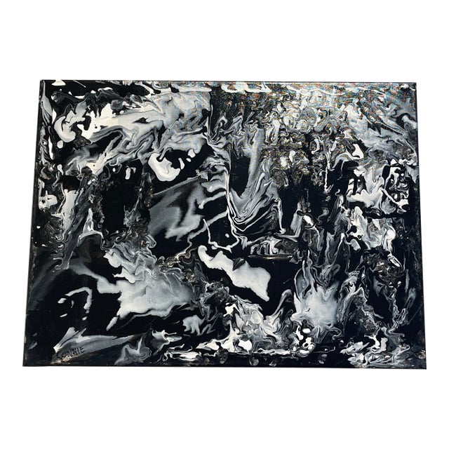 1970s Abstract Modern Acrylic on Canvas Signed Painting For Sale