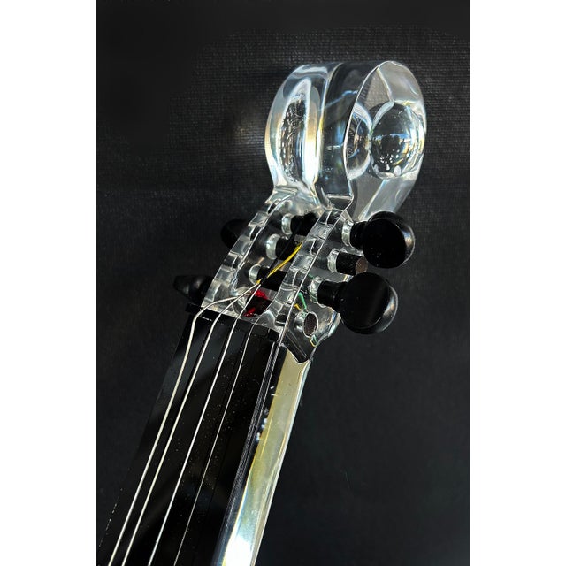 Custom-Made Lucite Violin Sculpture on Stand Signed and Numbered Limited Edition #1/10 For Sale - Image 11 of 13