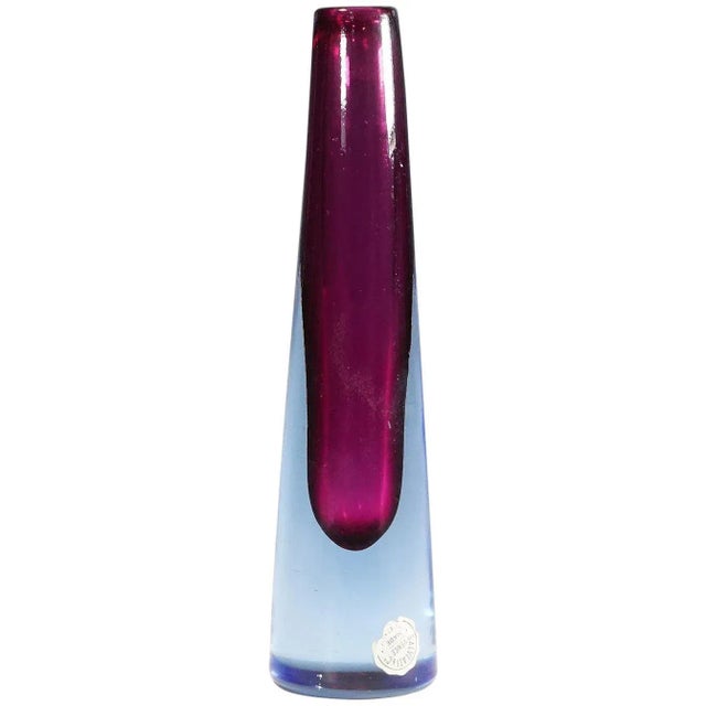 Vintage Murano Submerged Glass Vase by Salviati & Co., 1960s For Sale - Image 6 of 6