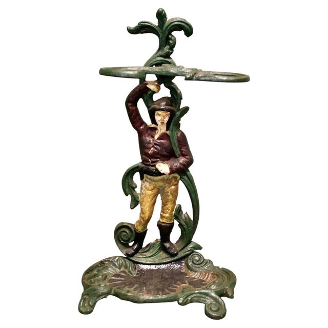Metal French Cast Iron Figural Umbrella Stand, 1960s For Sale - Image 7 of 7