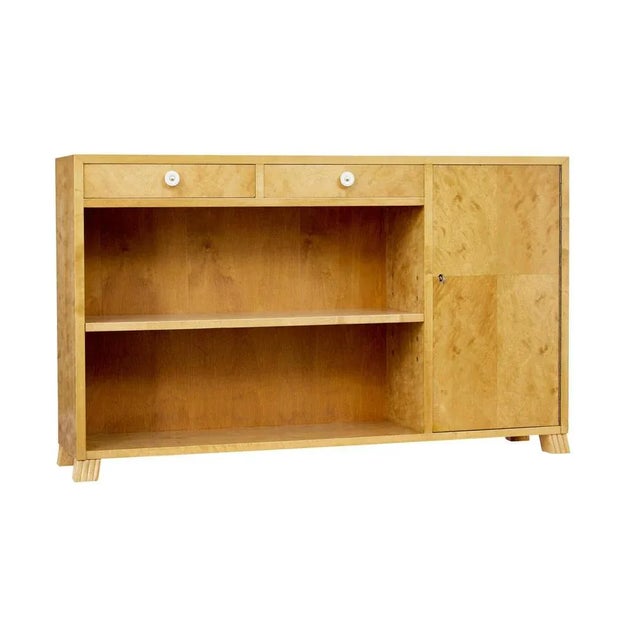 Swedish Birch Low Open Bookcase, 1950s For Sale - Image 9 of 10