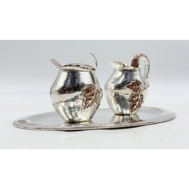 1980s 1980s Emilia Castillo Silver Plate Tea Set With Jasper Inlay, Signed Mexican Modernist- 4 Pieces For Sale - Image 5 of 18