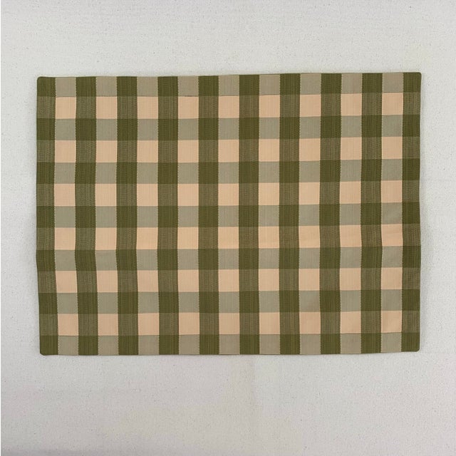 English Designer Kravet Green Yellow Check Plaid Cottage Farmhouse French Country Pillow Covers- Pair For Sale - Image 3 of 6