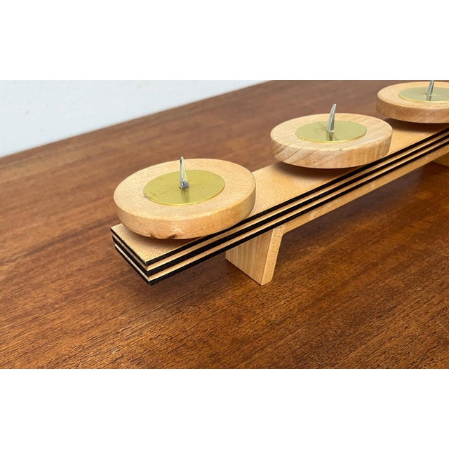 Mid-Century Wooden Candleholder, 1960s For Sale - Image 5 of 18