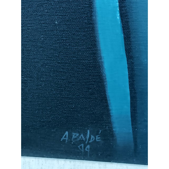 Realism Vintage African Tribal Woman Portrait Realism Painting Framed and Signed by Artist For Sale - Image 3 of 12