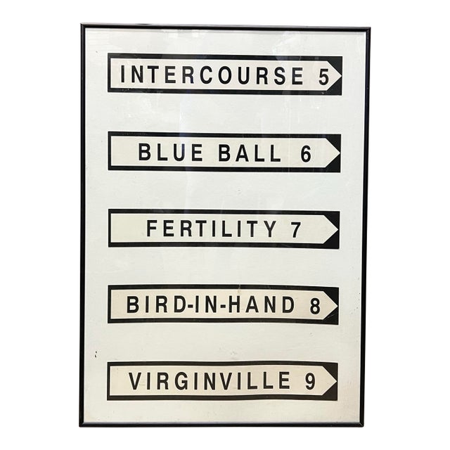 Vintage Pennsylvania Novelty Road Sign Graphic Wall Art Framed For Sale
