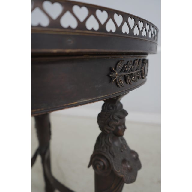 Theodore Alexander Round Bronze Base Center Table For Sale - Image 9 of 12