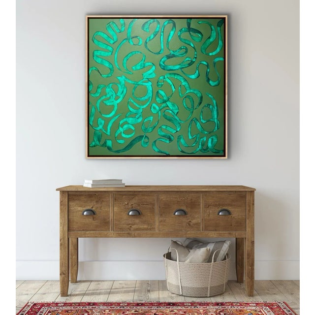 Original Abstract Painting Titled “Voir Vert” For Sale - Image 9 of 10