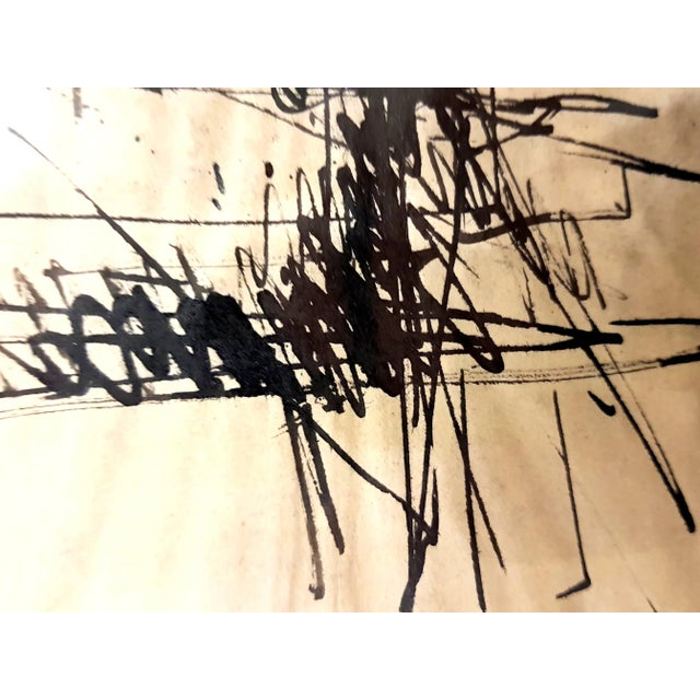 Brown Jacques Germain -Untitled - Original Signed Ink C.1970 For Sale - Image 8 of 8