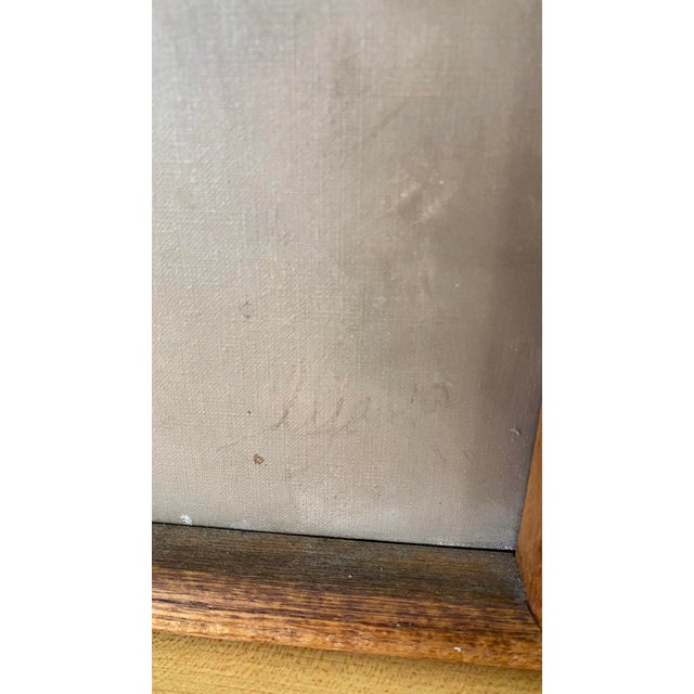 Mid 20th Century Mid 20th Century Large Stacked Mushrooms Oil on Canvas Painting For Sale - Image 5 of 8