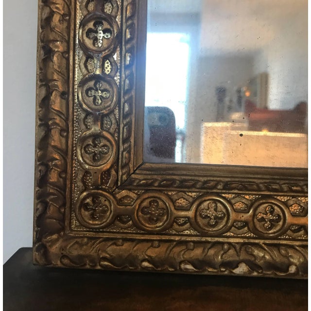 Wood Continental Giltwood and Mirrored Sconces - A Pair For Sale - Image 7 of 10