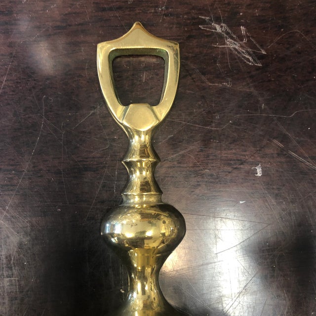 1980s 1980s Vintage Brass Candle Holder For Sale - Image 5 of 7