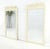 White Pair of White Lacquer Mid Century Modern Rectangle Faux Bamboo Wall Mirrors For Sale - Image 8 of 9