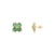 Victorian Emerald Floral Earrings Clustered in 18k Gold- 2 Pieces For Sale - Image 4 of 10