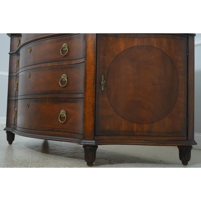Henredon 4 Drawer 2 Door Mahogany Server High Chest For Sale - Image 11 of 18