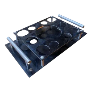 1930s Aluminum and Bakelite Drink Holder Tray by Aero-Art Los Angeles