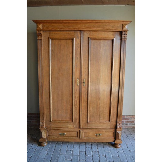 Antique Oak Wooden Cabinet For Sale - Image 9 of 10