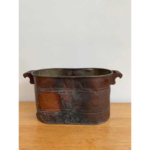 Antique Copper Boiler Tub For Sale - Image 11 of 12