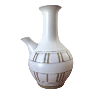 Vintage Minimalist Boho Chic Ewer Vase For Sale