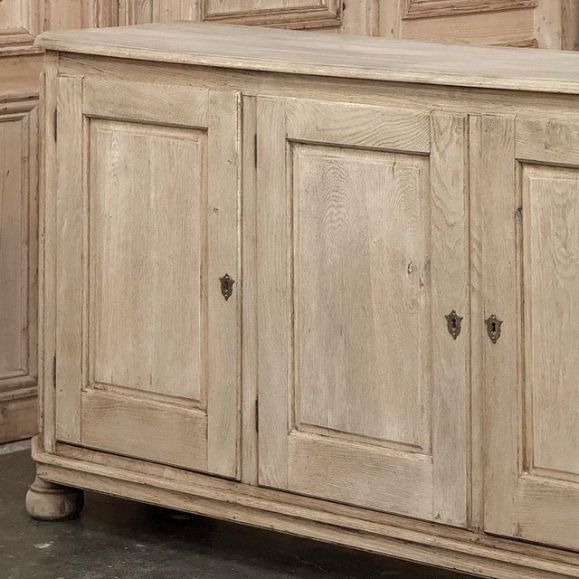 Antique Rustic European Stripped Oak Buffet ~ Credenza For Sale - Image 10 of 18