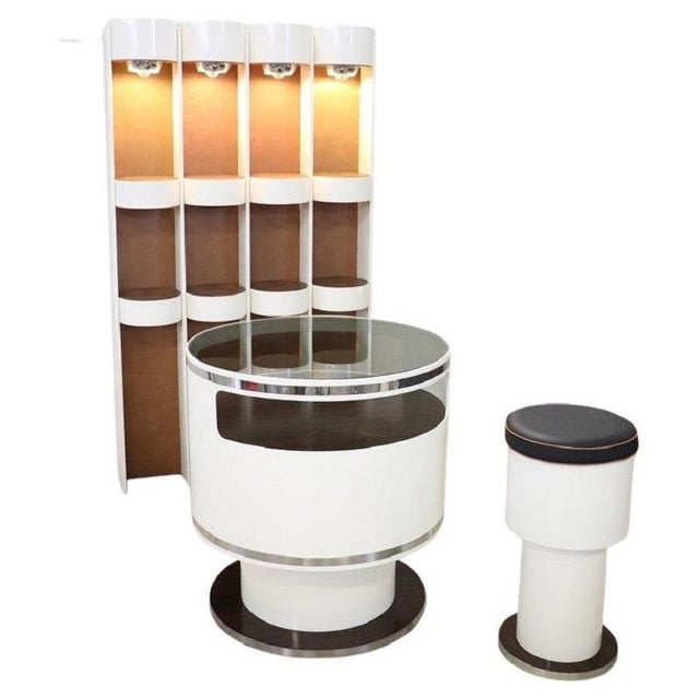 Space Age White Bar Set, 1960s, Set of 3 For Sale - Image 16 of 16