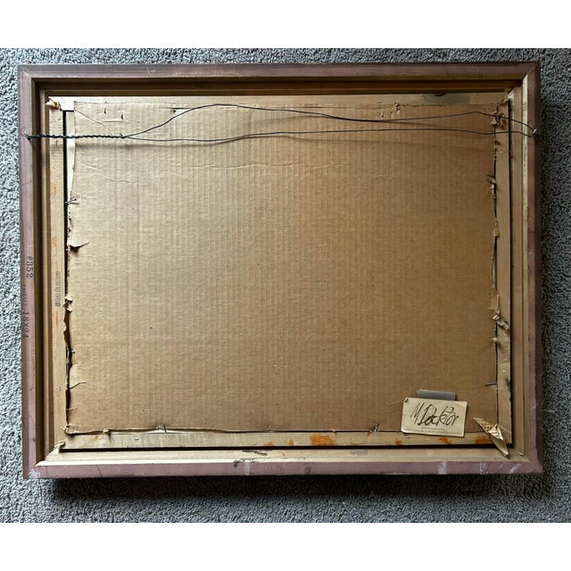 Vintage Large Framed Pastel Portrait of Black German Shepherd For Sale In Philadelphia - Image 6 of 7