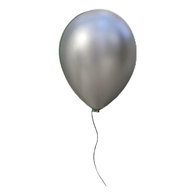 Silver Ceramic Balloon Wall Sculpture -Medium Size For Sale