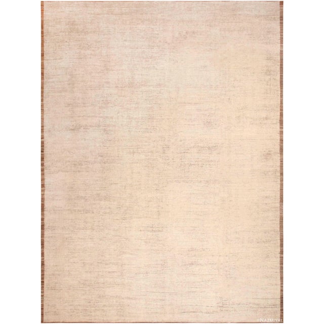 Nazmiyal Collection Large Ivory Modern Area Rug For Sale