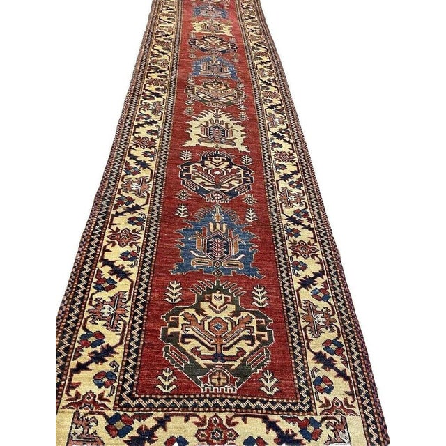 Red Middle Eastern Rug in Wool For Sale - Image 8 of 9