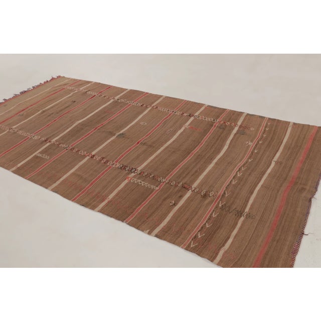 Traditional Vintage Moroccan Runner With Tribal Designs & Multicolor Stripes - Rug & Kilim For Sale - Image 3 of 9