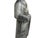 Chinese Weathered Black Gray Patina Stone Standing Monk Luohan Arhat Statue For Sale - Image 9 of 13