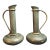 Pair Vintage Pal-Bell Maurice Ascalon Bronze Ewers Pitchers Grape Motif Israel For Sale
