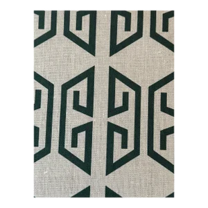 Cleo Carie Green Fabric Bradley Printed Linen 1 1/2 Yards