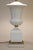 1960s Xlarge Paul Hanson Neoclassical Modern Hollywood Regency Bisque Ceramic Marble Brass Table Lamp 1960's Italy For Sale - Image 5 of 13