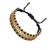 Black & Gold Woven Unisex Adjustable Bracelet For Sale - Image 4 of 7