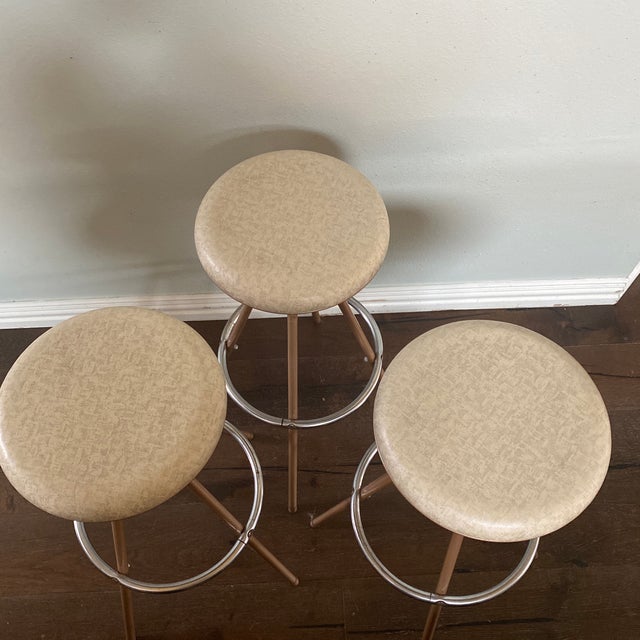 Vintage Cosco Atomic Mid Century Bar Stools Set of 3 Chairish