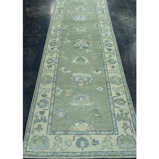 Early 21st Century Turkish Oushak Rug 2'9"x 9'6" #19046 For Sale - Image 5 of 8
