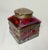 The Antique Carl Stolzle Austrian Art Nouveau bronze mounted red iridescent glass writing inkwell is a collectible piece...