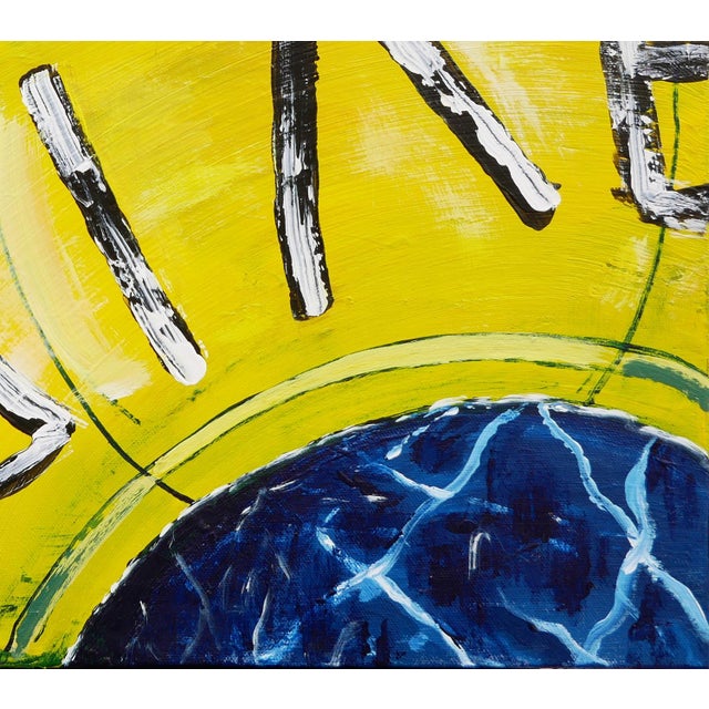 Blue Moisés Villafuerte "Dos Vidas" Blue, Red, and Yellow Contemporary Painting with Texts, 2023 For Sale - Image 8 of 11