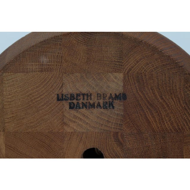 Wood Danish Floor Lamp in Hand-Turned Teak by Lisbeth Brams for Fog & Mørup, 1960s For Sale - Image 7 of 14