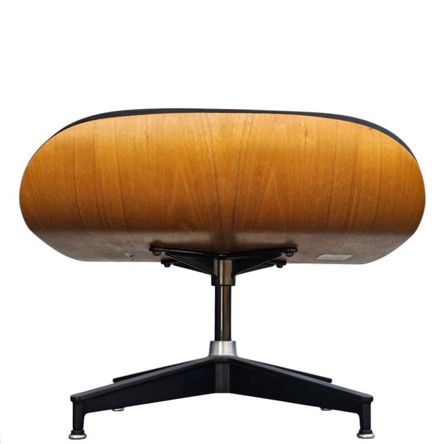 Mid-Century Modern Eames Leather Ottoman by Herman Miller For Sale - Image 9 of 17