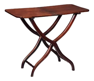 English Coaching Table with Serpentine Legs of Mahogany