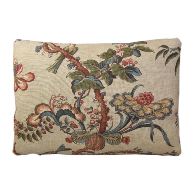 Custom-tailored designer pillow in Lee Jofa "Kitley", an exclusive David Easton design depicting a wonderful botanical,...
