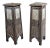Vintage Syrian "Tower Shaped" Petite Inlaid Stands - a Pair For Sale
